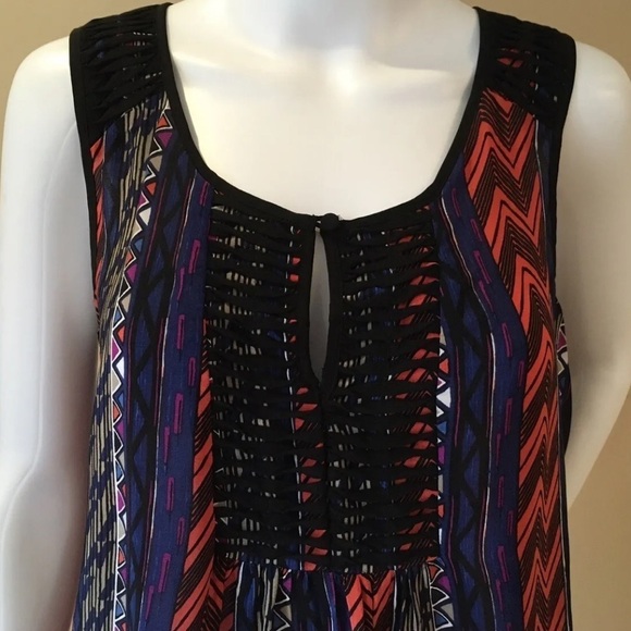 Meadow rue Aztec tank top scoop neck multicolor size M - Picture 3 of 4